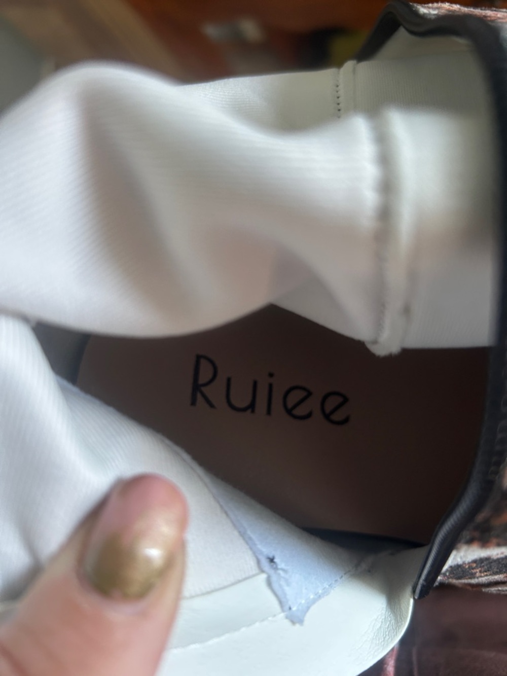 Over-the-Knee Paisley Print Boots in Black & Brown Ruiee Brand New never worn!! - Picture 4 of 5